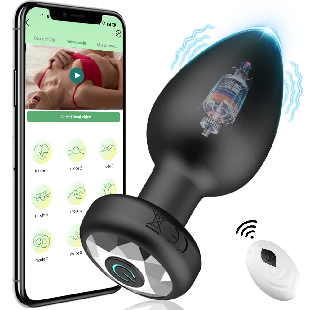 APP Control Prostate Massager with Bluetooth Remote